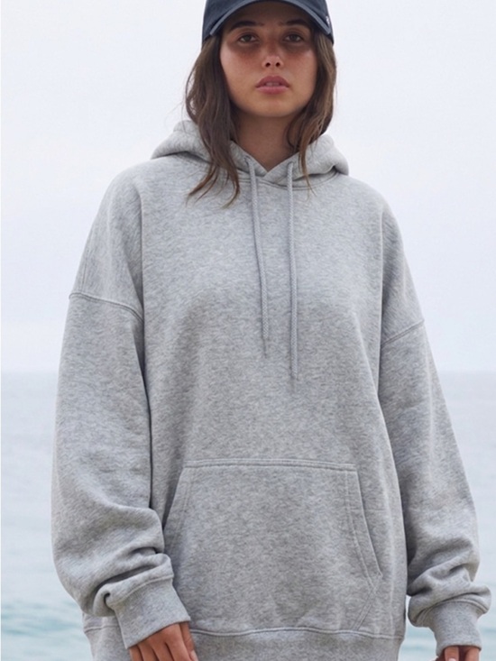 Brandy Melville Tops - Brandy Melville NEW Christy Gray Oversized Hoodie